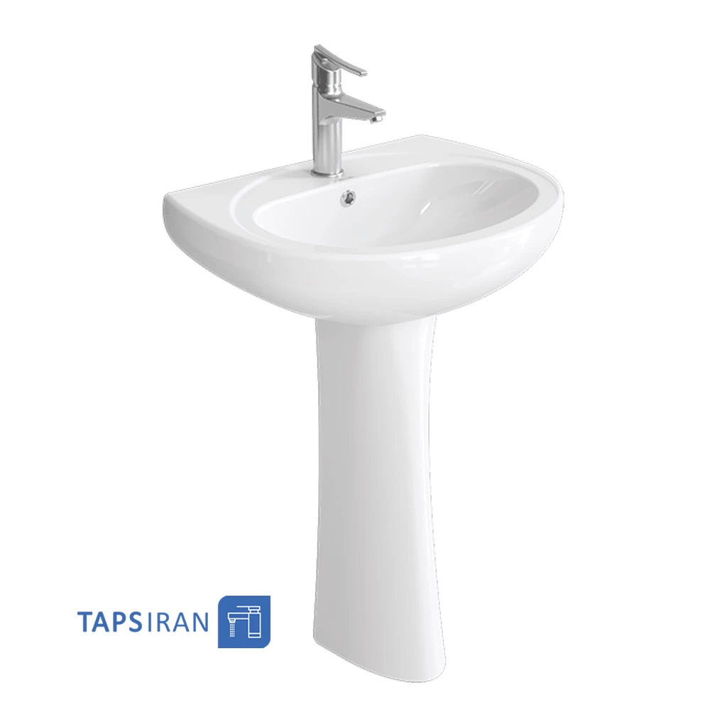 روشویی پایه دار 55 سانت کرد مدل کاملیا