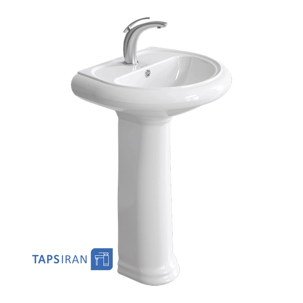 روشویی پایه دار 45 سانت کرد مدل ژاسمین
