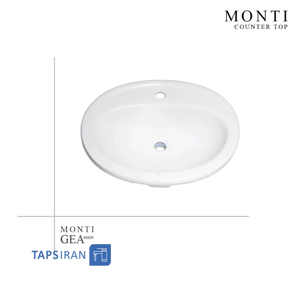کاسه روشویی نیمه توکار GEA مدل MONTI