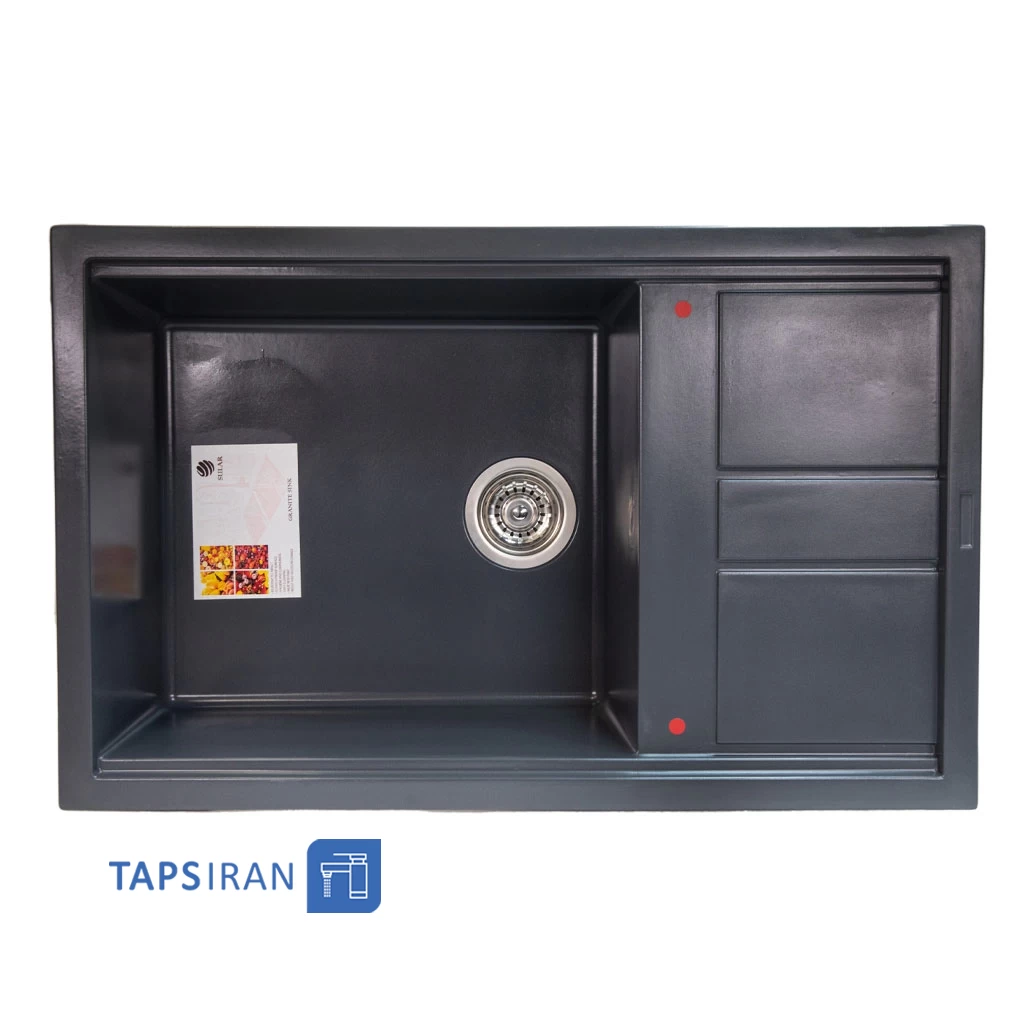 سینک گرانیتی سولار مدل 80 رنگ طوسی