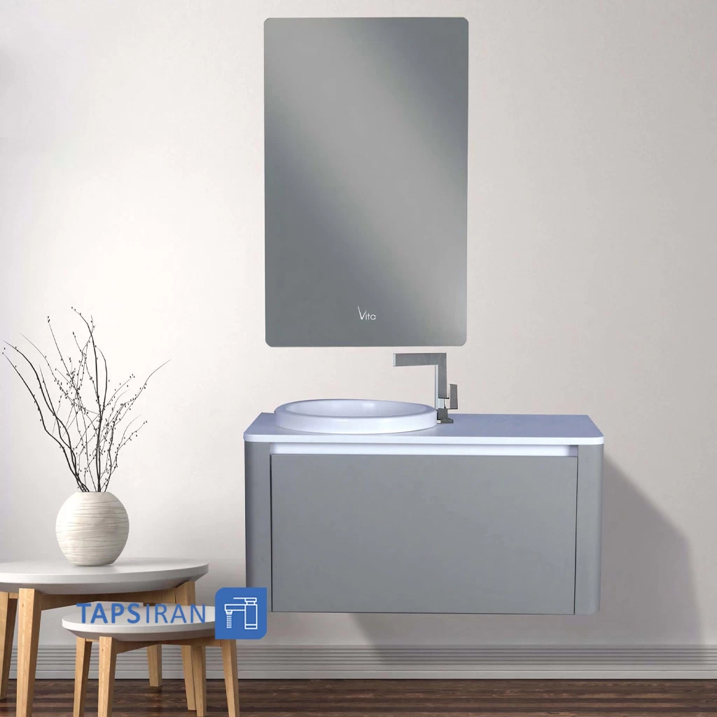 ست کابینت روشویی و آینه ویتا مدل 3077