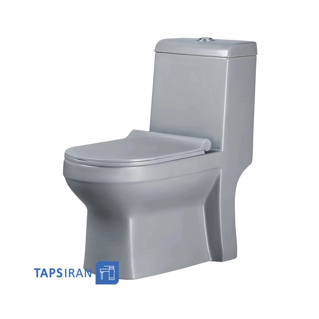 توالت فرنگی رسی مدل آنیسا رنگ طوسی