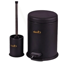 سطل 3 لیتری  فلزی مشکی سرکوله با برس