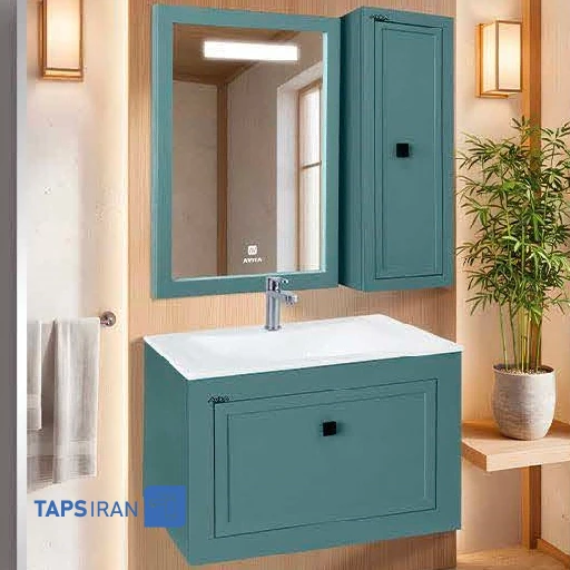 کابینت روشویی آویتا مدل السا رنگ زیتونی