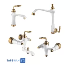 Owj Set Faucets Model FABIYAN White Golden