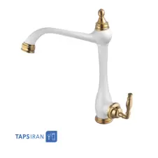 Owj Sink Faucet Model FABIYAN White Golden