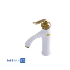 Zarsham Basin Faucet Model BAMBO White Golden