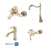 Zarsham Set Faucets Model BAMBO Golden