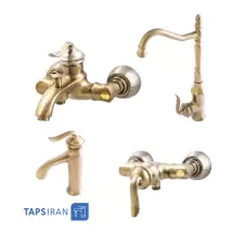Zarsham Set Faucets Model BAMBO Golden Matte 