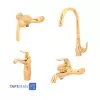 Zarsham Set Faucets Model SORENA Golden