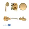 شیر حمام توکار شودر مدل زیگموند تیپ 4 - BRASS