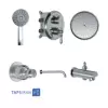 Shouder Concealed Bath Faucet Model Zigmond Type 4 - ABS