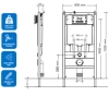 IRAN Flush Tank Model Wall Hung (Circular Keyboard)