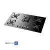 Steel Alborz Cermic 5 Flames Gas Hob Model C5902