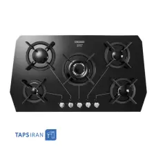 Steel Alborz 5 Flames Gas Hob Model G5905