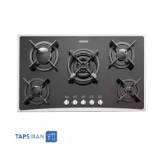 Steel Alborz 5 Flames Gas Hob Model G5904/S