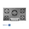 Steel Alborz 5 Flames Gas Hob Model G5951 S