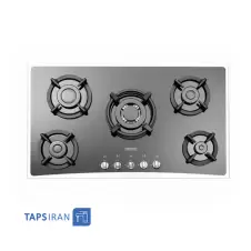 Steel Alborz 5 Flames Gas Hob Model G5954 S