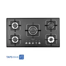 Steel Alborz 5 Flames Gas Hob Model G5960