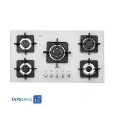 Steel Alborz 5 Flames Gas Hob Model G5960 W