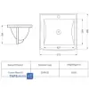 Morvarid Counter Basin Kabinet 52 Cm Model ALPHA