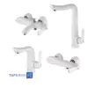 Shibeh Set Faucets Model HAMOON White Chrome