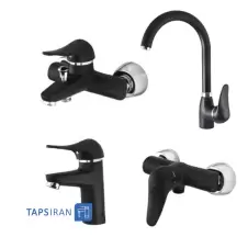 Shibeh Set Faucets Model AFTAB Black Chrome