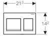 صفحه کلید مربع گبریت مدل آلفا 35رنگ سفید براق
