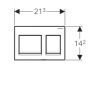 صفحه کلید مربع گبریت مدل آلفا 35 رنگ کروم براق
