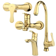 Rassan Set Faucets Model SADAF Golden