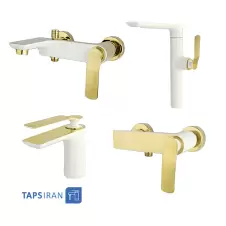 Rassan Set Faucets Model VIYOLET White Golden