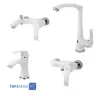 Rassan Set Faucets Model LUTUS White