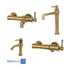 Rassan Set Faucets Model ELIZEH Matte Gold