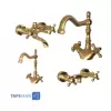 Shouder Set Faucets Model BAROQUE PLUS Golden