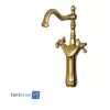 Shouder Long Base Basin Faucet Model BAROQUE PLUS Golden