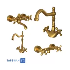 Shouder Set Faucets Model BAROQUE PLUS Golden Matte 