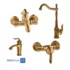 Shouder Set Faucets Model LUCA Golden Matte 