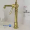 Shouder Long Base Basin Faucet Model BIZANS Golden